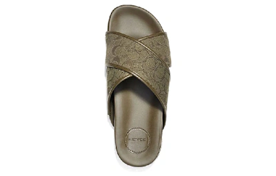 Coach Classic Jacquard Fashion Slide 'Dark Green'