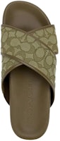 Coach Classic Jacquard Fashion Slide 'Hijau Tua' CA158_PJR Shop Coach Classic Jacquard Fashion Slide 'Hijau Tua' CA158_PJR