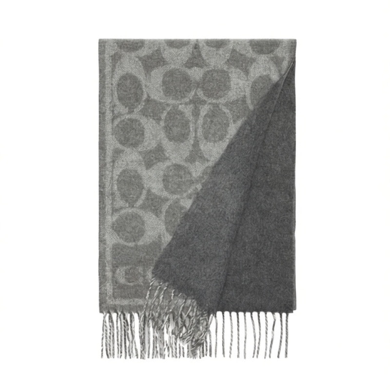 coach-classic-logo-100-cashmere-knit-scarf-unisex-gray-cb-692-doy