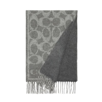 COACH Syal Rajut Cashmere 100% Logo Klasik Unisex - Abu-Abu CB692-DOY Buy COACH Syal Rajut Cashmere 100% Logo Klasik Unisex - Abu-Abu CB692-DOY