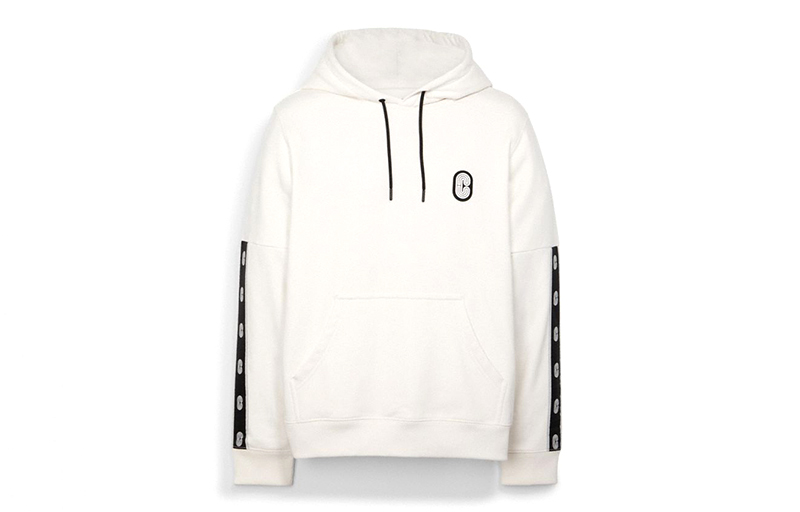 COACH Classic Logo Tape Long Sleeve Hoodie with Drawstring C5231-CNM