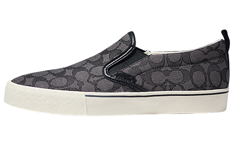 Coach Classic Signature Jacquard Slip-On 'Black Grey' CA909_CQ