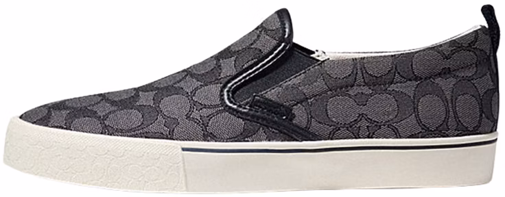 coach-classic-signature-jacquard-slip-on-black-grey-ca-909-cq