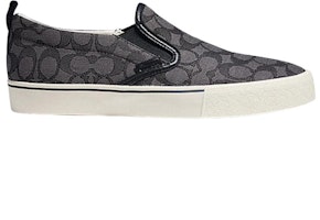 Coach Classic Signature Jacquard Slip-On 'Hitam Kelabu' CA909_CQ Order Coach Classic Signature Jacquard Slip-On 'Hitam Kelabu' CA909_CQ