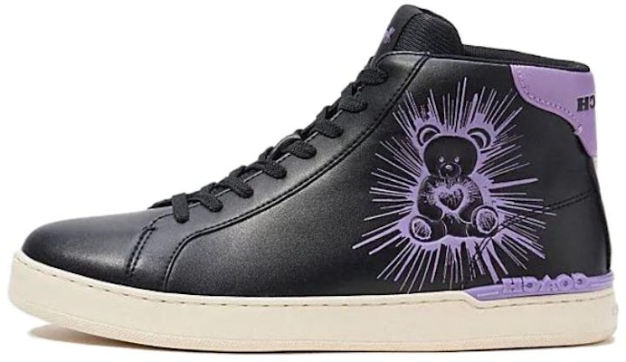 Coach Clip Leather High-Top 'Black Comfort Casual' CL346_W2A Buy Coach Clip Leather High-Top 'Black Comfort Casual' CL346_W2A