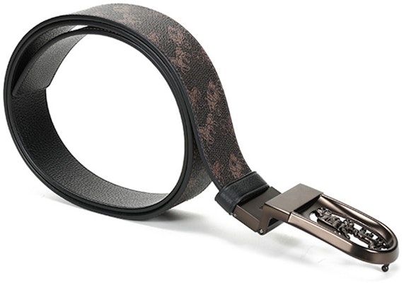 Sabuk Kulit COACH Coated Canvas dengan Gesper Logo Carriage 3.6cm 4921-A7U Lookbook Sabuk Kulit COACH Coated Canvas dengan Gesper Logo Carriage 3.6cm 4921-A7U