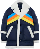 COACH Color-Block Puffer Jacket Navy Blue C7630-NAY COACH Color-Block Puffer Jacket Navy Blue C7630-NAY