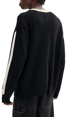 COACH Colorblock Letter Logo Crewneck Sweater Black Unisex Casual Pullover. CN621-BLC Details for COACH Colorblock Letter Logo Crewneck Sweater Black Unisex Casual Pullover. CN621-BLC