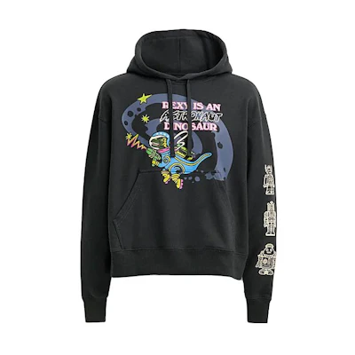 COACH Cosmic Coach FW23 Letter Print Hoodie Black Unisex CN698-BLC