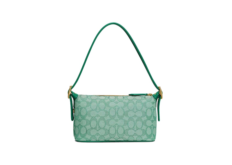 Order 蔻驰Demi包Signature提花黄铜/绿色