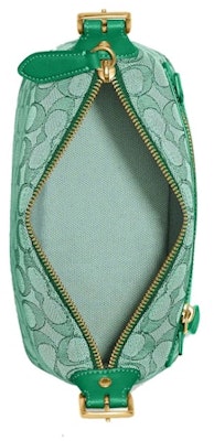 蔻驰Demi包Signature提花黄铜/绿色 Lookbook 蔻驰Demi包Signature提花黄铜/绿色