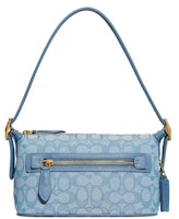 Coach Demi Bag In Signature Jacquard Brass/Lake Coach Demi Bag In Signature Jacquard Brass/Lake