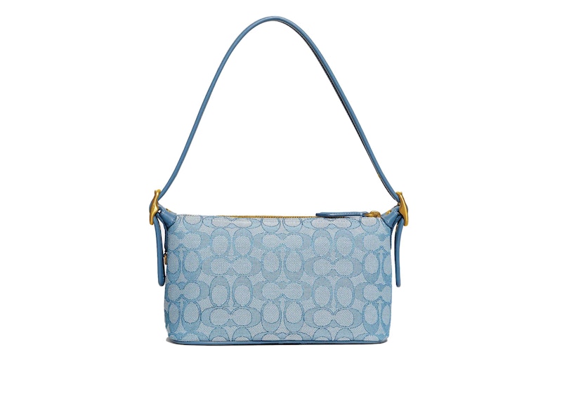Order 蔻奇Signature Jacquard黄铜湖蓝色Demi包