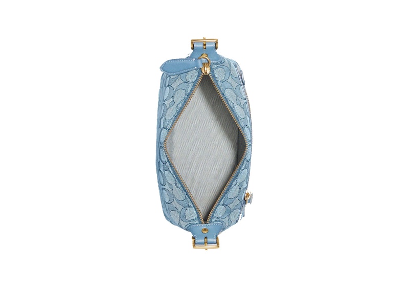 Lookbook 蔻奇Signature Jacquard黄铜湖蓝色Demi包