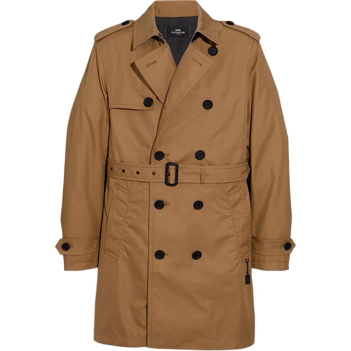 COACH Double-Breasted Trench Coat Khaki F33778-KHA