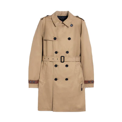 COACH Double-Breasted Trench Coat Khaki Long Jacket. C5235-KHA