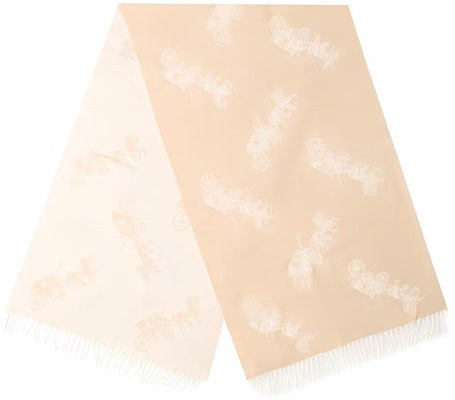 COACH 马车印花针织围巾 男女通用 时尚保暖披肩 76387-IVO Lookbook COACH 马车印花针织围巾 男女通用 时尚保暖披肩 76387-IVO