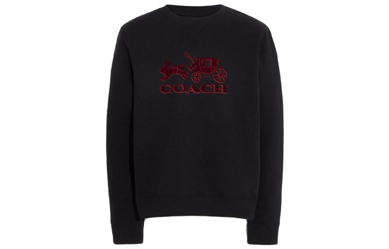 COACH Embroidered Graphic Long-Sleeve Sweatshirt Black CE349-BLK
