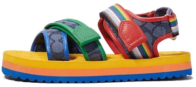 COACH蔻馳 織物 魔術貼厚底 時尚涼拖 男款 午夜藍 Buy COACH蔻馳 織物 魔術貼厚底 時尚涼拖 男款 午夜藍