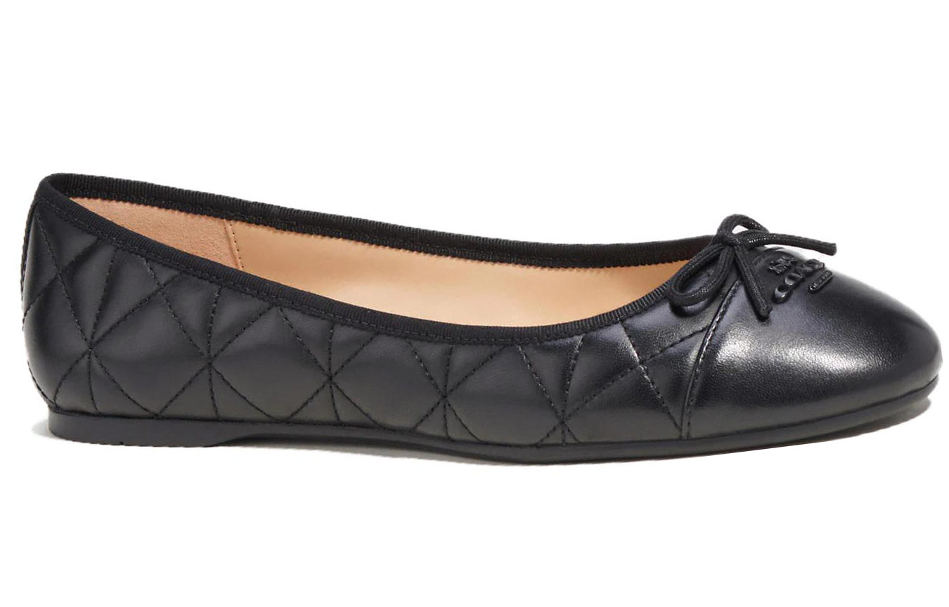 Lookbook Coach Kasut Wanita Kasual Hitam 'Comfort Fashion Flats' CK424_BLK