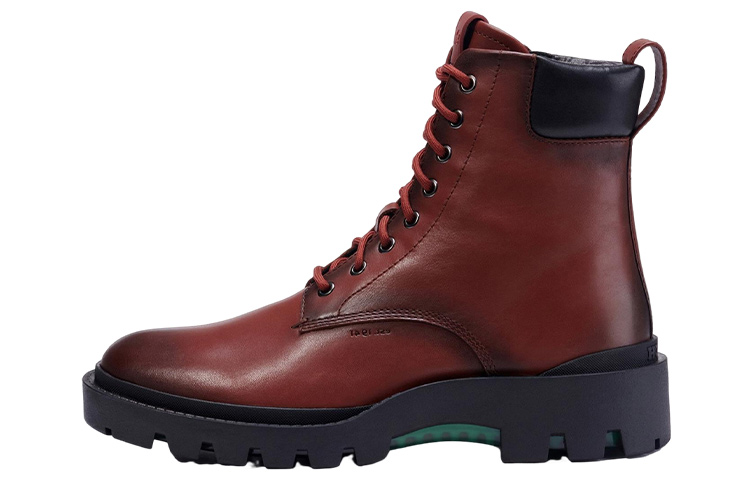 Coach Fashion Strap Ankle Boots 'Red Coffee'