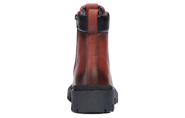 Coach Fashion Strap Ankle Boots 'Red Coffee' 圖 4