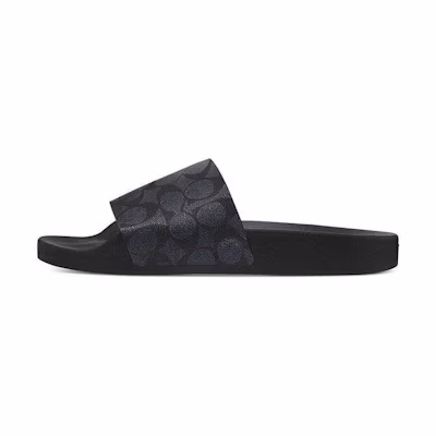 Coach Flat Sandal 'Black Open Toe'