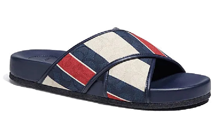 Coach Flat Sandal 'Blue White Red Stripe' 圖 2