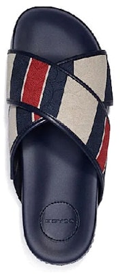 Coach Flat Sandal 'Blue White Red Stripe' CB407_UDT Lookbook Coach Flat Sandal 'Blue White Red Stripe' CB407_UDT