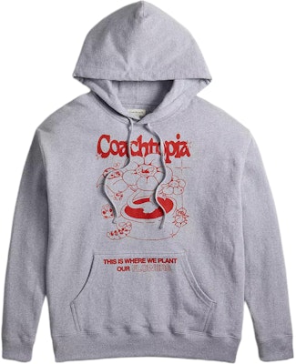 COACH Floral Print Unisex Hoodie in Gray. CP881-GRM Buy COACH Floral Print Unisex Hoodie in Gray. CP881-GRM