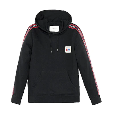Coach Forever Series Black Hoodie with Side Letter Logo Design C7622-BLK