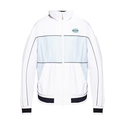 COACH Forever Series Colorblock Zip-Up Jacket White Casual Outerwear C4650-WHT