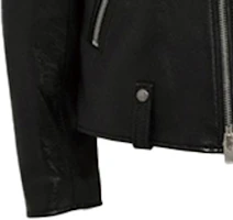 Purchase Coach FW20 Black Leather Biker Jacket with Zipper and Long Sleeves 5709-BLK