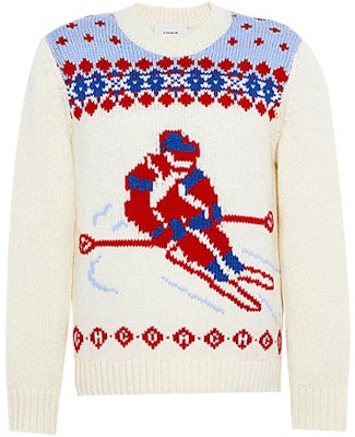 COACH FW21 Sweater Wool Warna Beige Colorblock Print Pullover. C8184-CRM Order COACH FW21 Sweater Wool Warna Beige Colorblock Print Pullover. C8184-CRM