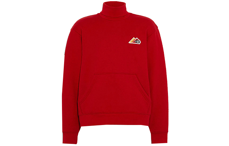 COACH FW21 Forever High-Neck Sweatshirt Red - Solid Color Pullover C7645-BRD