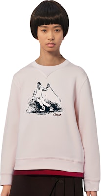 コーチ FW21 フォーエバースキー グラフィック クルーネックスウェット ユニセックス ピンク. C7796-QTF Lookbook コーチ FW21 フォーエバースキー グラフィック クルーネックスウェット ユニセックス ピンク. C7796-QTF