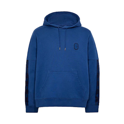 COACH FW21 Logo Tape Pullover Long Sleeve Sweatshirt - Blue C5231-BFH