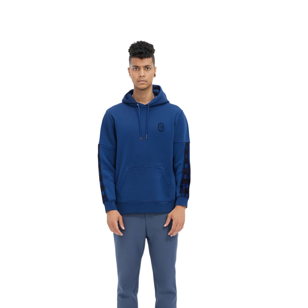 Lookbook COACH FW21 Logo Tape Pullover Long Sleeve Sweatshirt - Blue C5231-BFH