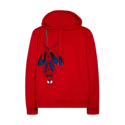 COACH FW21 Marvel Spider-Man Graphic Pullover Hoodie Red () 1443-QT2