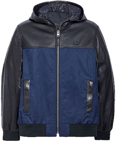 coach-fw-21-patchwork-leather-hooded-jacket-men-s-black-blue-c5756-bknv