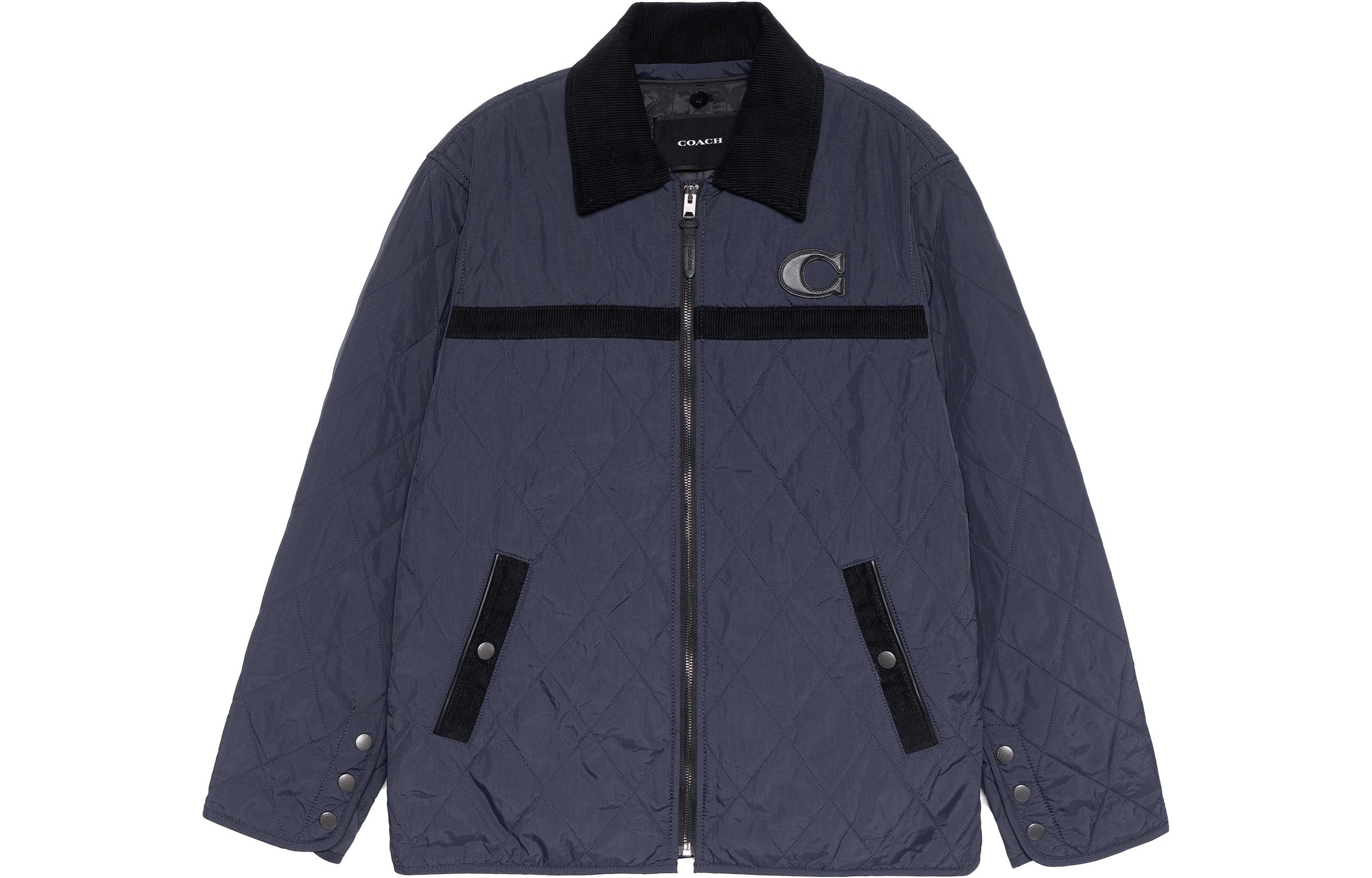 COACH FW21 Quilted Jacket with Buckle Bag Blue C5227-R7I