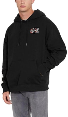 コーチ FW22 ブラックフーディー ロゴ刺繍入り無地デザイン. CE334-BLK Lookbook コーチ FW22 ブラックフーディー ロゴ刺繍入り無地デザイン. CE334-BLK