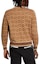 Shop COACH FW22 Brown Wool Sweater with All-Over Print & Striped Trim. C7984-RYU