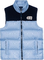 COACH FW22 Colorblock Logo Puffer Vest in Blue. CE332-BLU COACH FW22 Colorblock Logo Puffer Vest in Blue. CE332-BLU