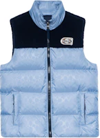 Order COACH FW22 藍色拼接撞色Logo羽絨背心。 CE332-BLU