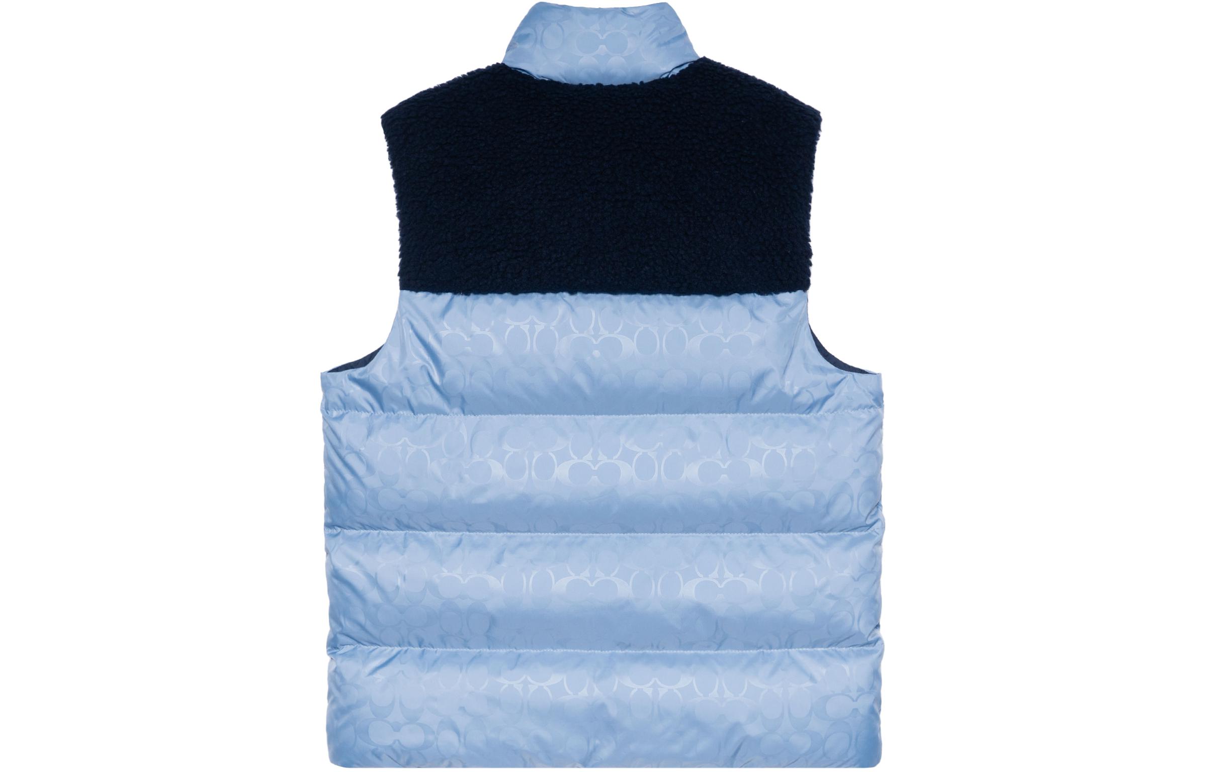 Lookbook COACH FW22 Rompi Puffer Logo Colorblock Biru. CE332-BLU