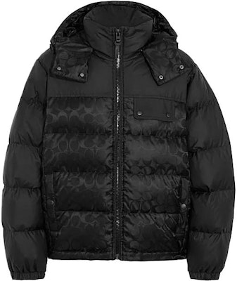 COACH FW22 拼接印花紫色連帽羽絨外套 CF880-UQE Details for COACH FW22 拼接印花紫色連帽羽絨外套 CF880-UQE