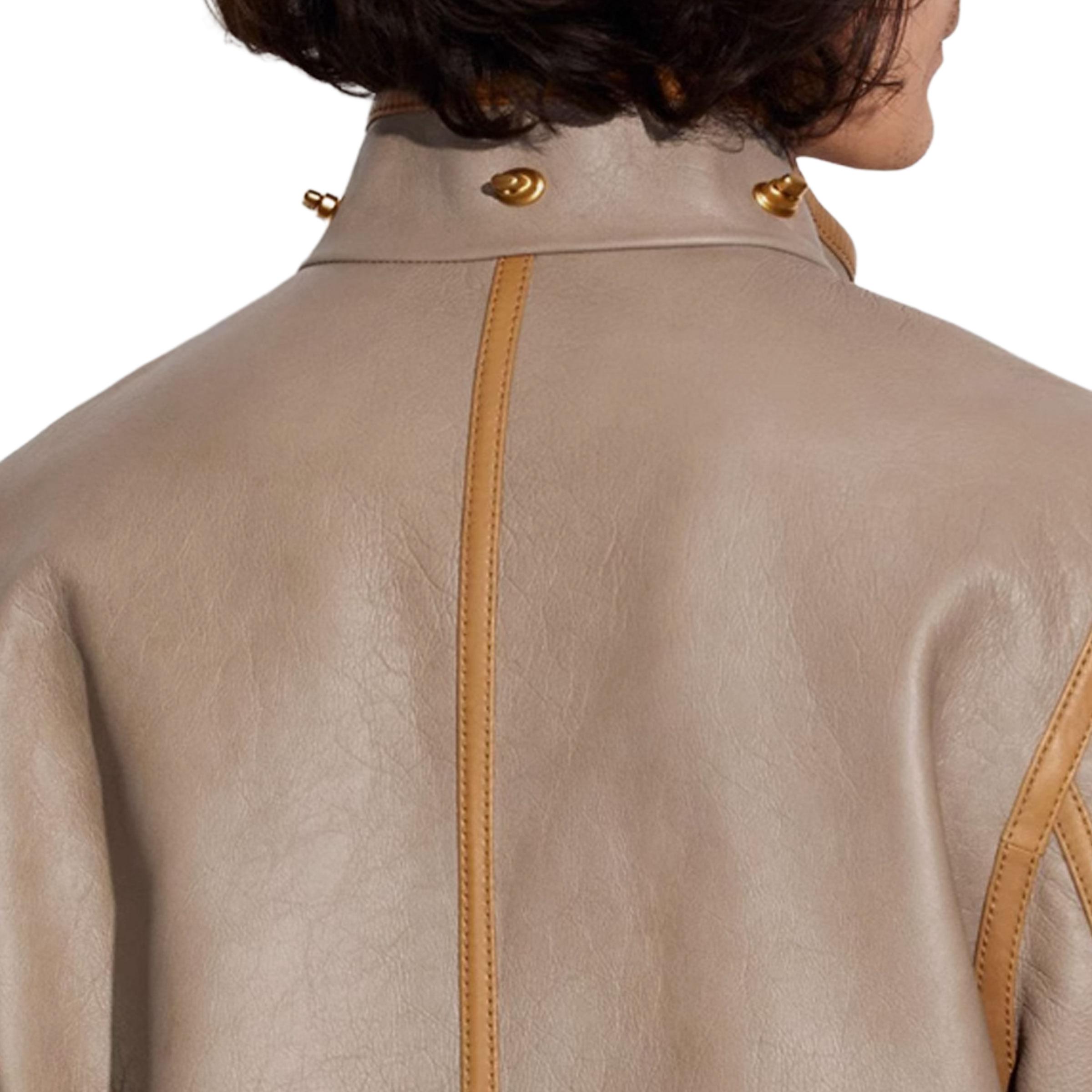 COACH FW22  Gray Striped Casual Hooded Long Sleeve Coat C9650-GRY 圖 5