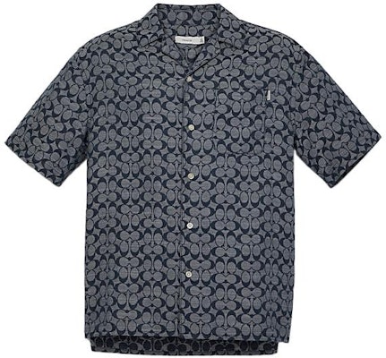 코치 FW22 그레이 올오버 프린트 버튼다운 반팔 셔츠 C7812-RBC Order 코치 FW22 그레이 올오버 프린트 버튼다운 반팔 셔츠 C7812-RBC