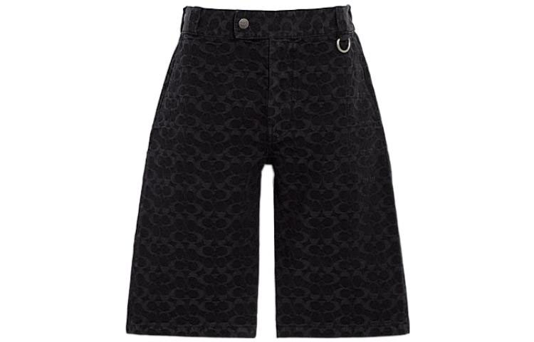 Order 蔻驰 FW22 高腰标志印花休闲短裤 黑色 CG123-V5Z